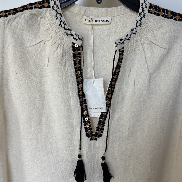 Ulla Johnson Textured Silk Embroidered V-Neck Sleeveless
Tank Blouse Cream 4 NEW - Picture 4 of 15